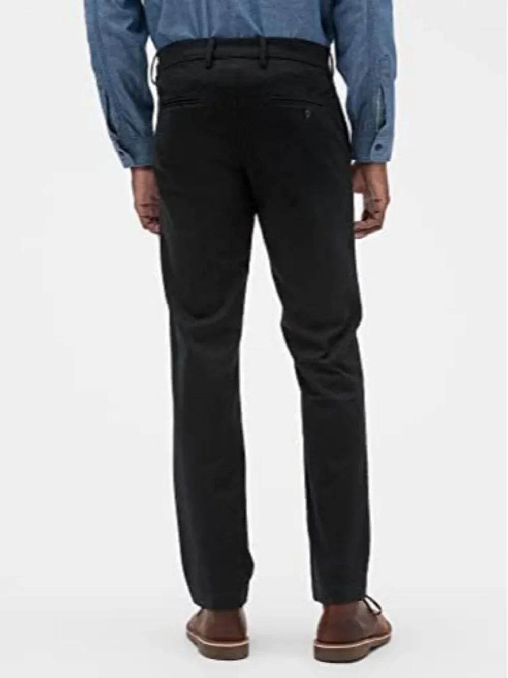 Stylish Men's Khaki Chino Pants in True Black, Size 34w X 32l - Comfortable Fit
